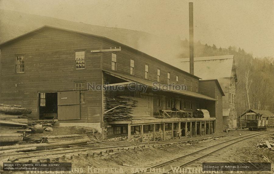 Postcard: Wheeler and Kenfield Saw Mill, Whitingham, Vermont